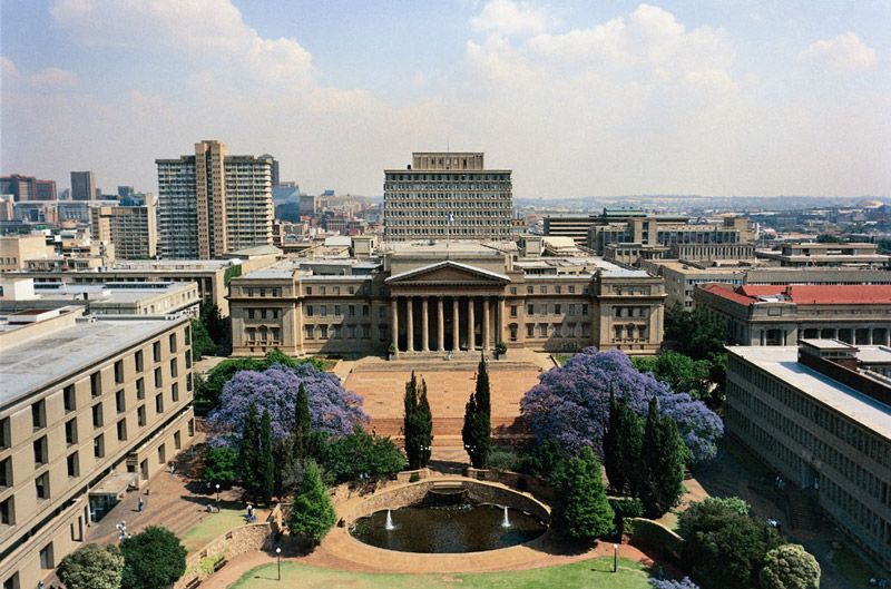 An aerial view of the University of the Witwatersrand.