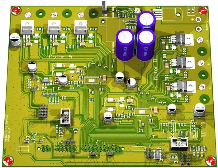 The e-longboard printed circuit
