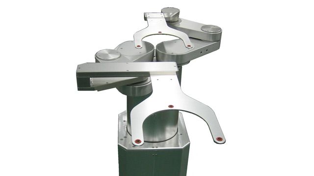 A SCARA robot. A SCARA robot.