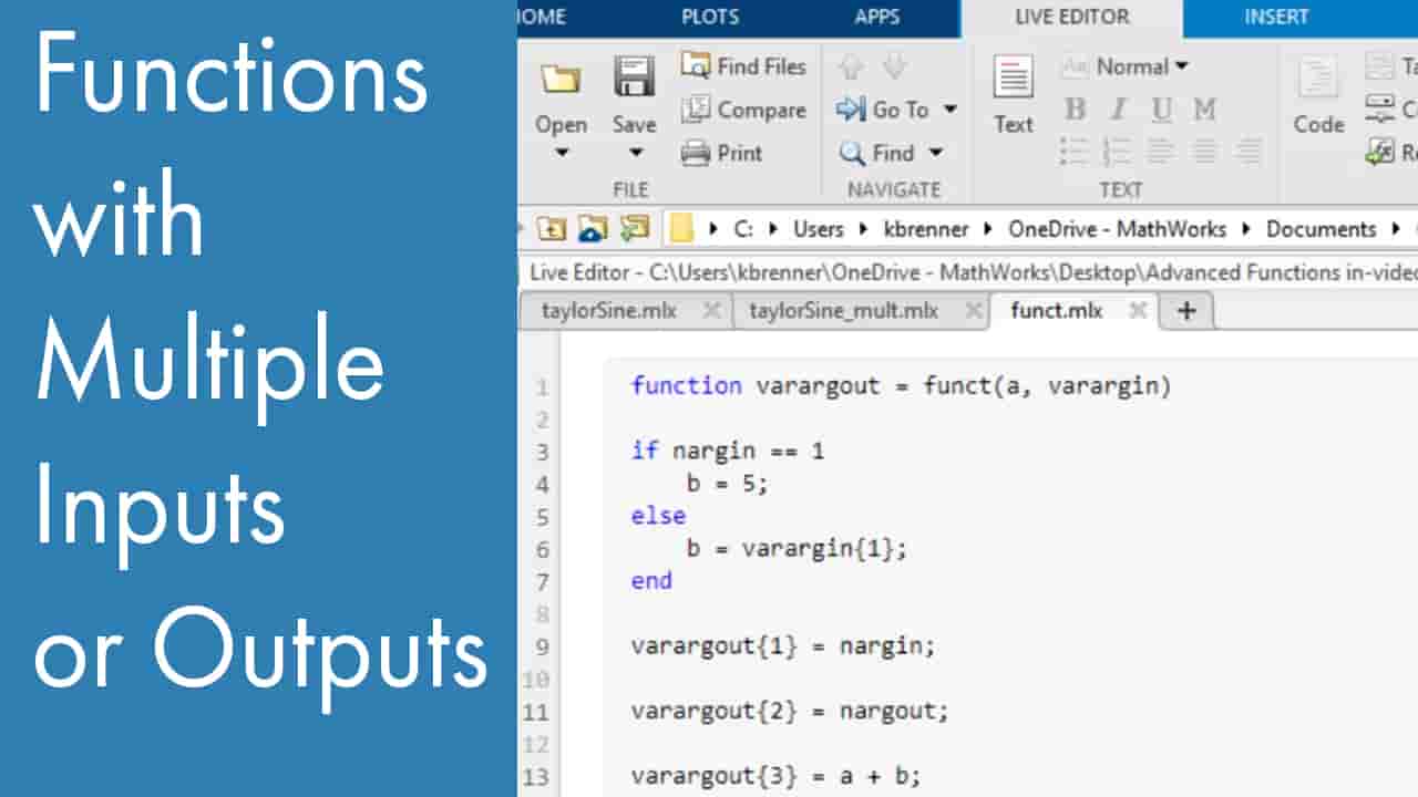 Learn how to use functions in MATLAB.