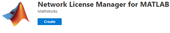 Picture of the network license manager for MATLAB offering in the Azure Marketplace.