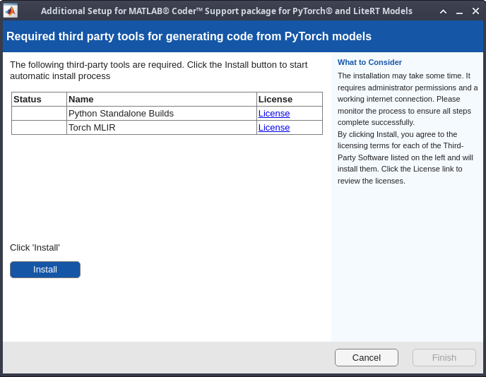 Select third-party tools for installation.