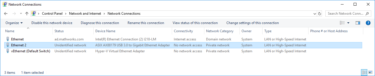 Double click the adapter to configure its properties.