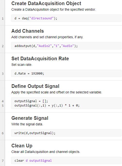 Analog Output Generator generated code