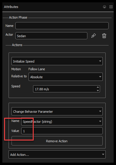 SpeedFactor parameter is modified for both sedan vehicles.