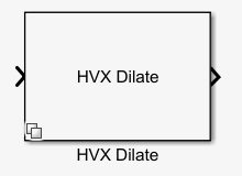 HVX dilate block with an input port and output port