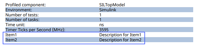 PDF report section displays supplied text.