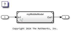 Model that contains a reference to a model, myMiddleModel.