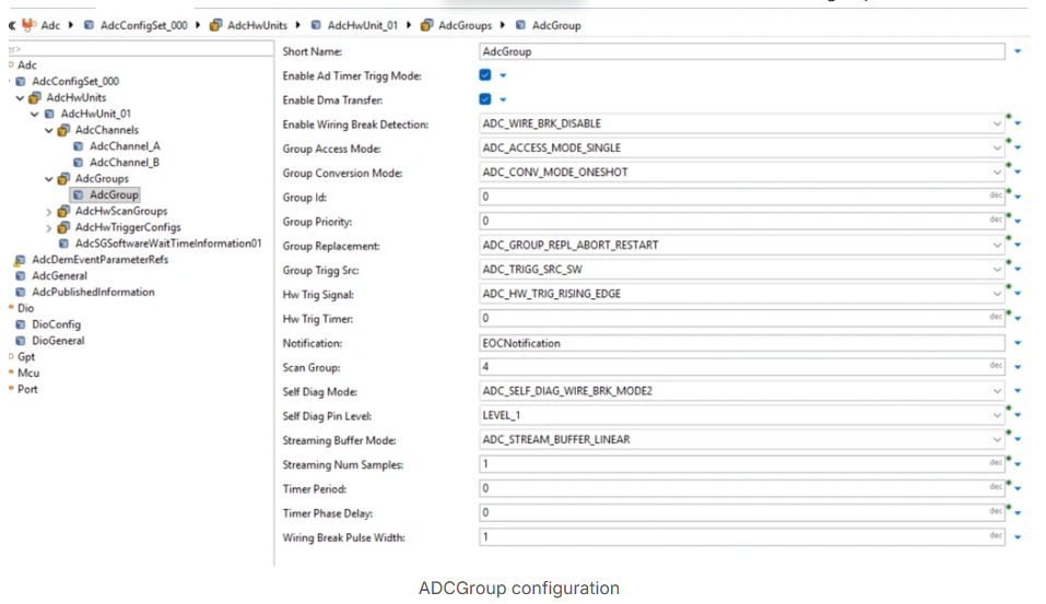 adc group config