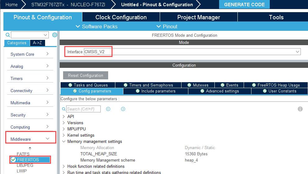 FreeRTOS CMSIS