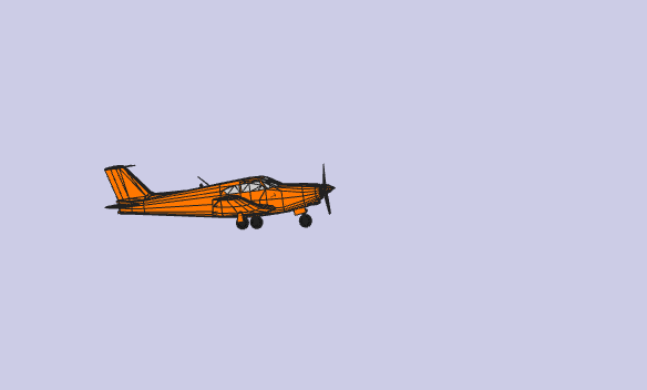 Figure Aero.Animation contains an axes object. The hidden axes object contains 97 objects of type patch.