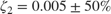$$ \zeta_2 = 0.005 \pm 50\% $$