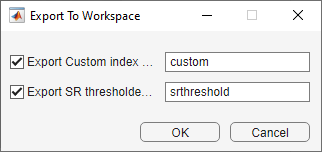 Hyperspectral Viewer Export Spectral Indices Dialog