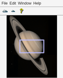 Figure Overview (Saturn) contains an axes object and other objects of type uipanel, uitoolbar, uimenu. The hidden axes object contains 8 objects of type line, patch, image.