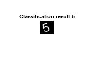 Figure contains an axes object. The axes object with title Classification result 5 contains an object of type image.