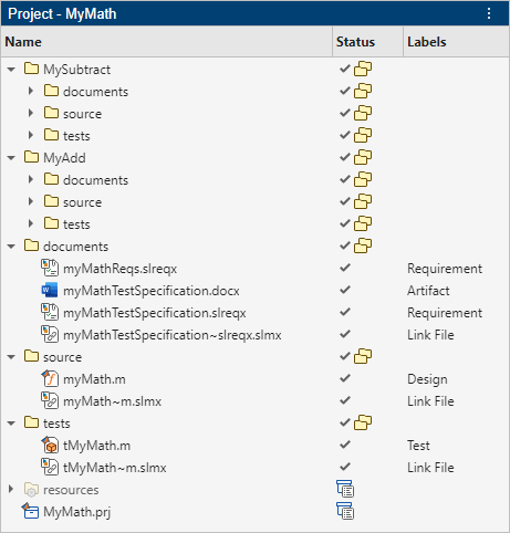 The Project panel shows the MyMath project and its folders.
