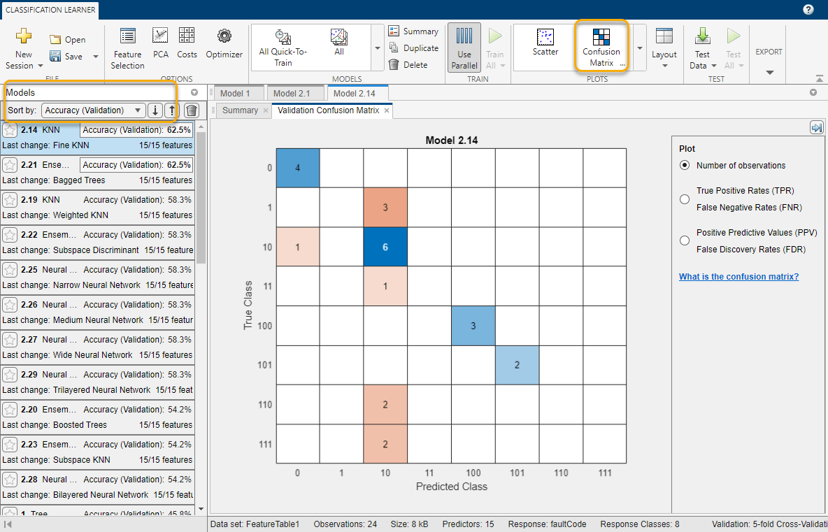 set matlab