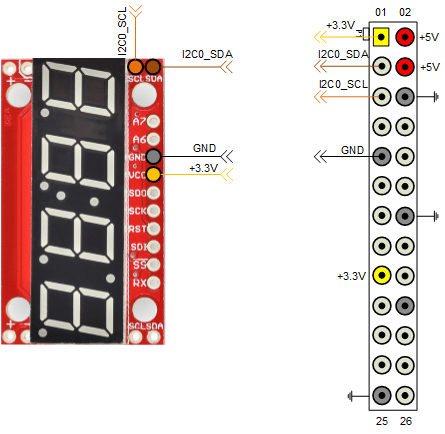 Control Four-Digit Seven-Segment Display Using I2C