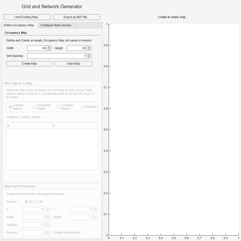 Figure contains an axes object and an object of type uigridlayout. The axes object is empty.