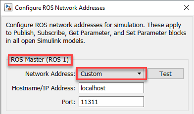 ROS network address configuration prompt