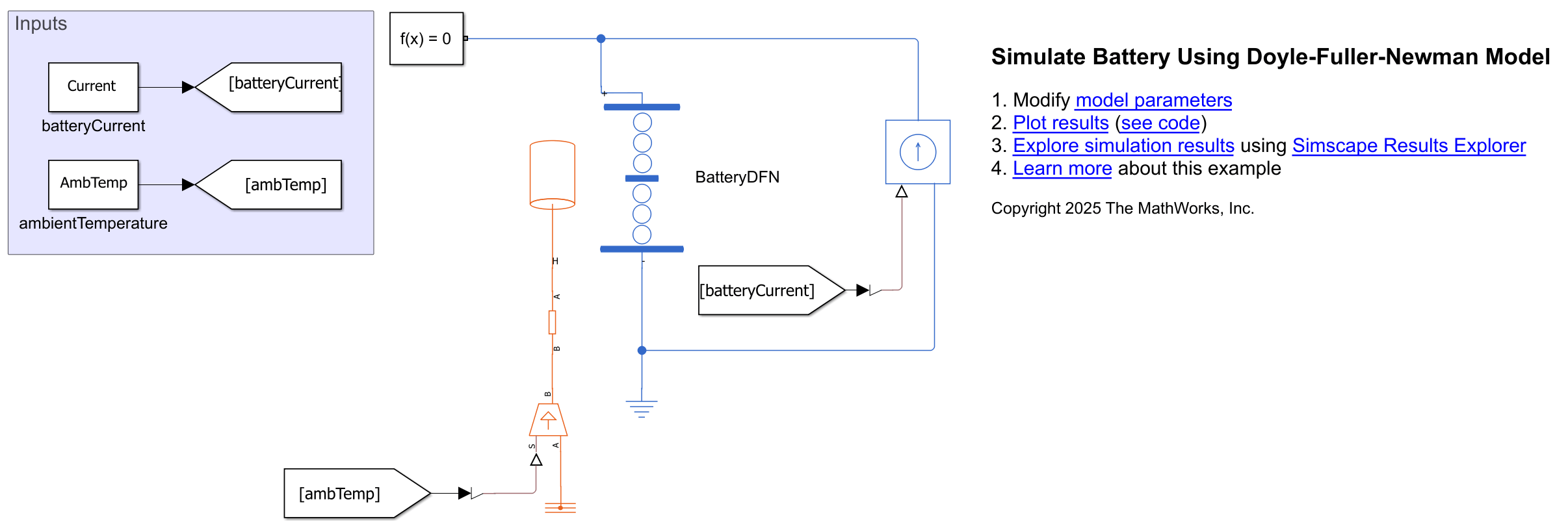 Simulate Battery Using Doyle-Fuller-Newman Model