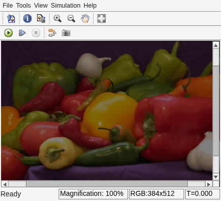 Figure Darkened contains an axes object and other objects of type uiflowcontainer, uimenu, uitoolbar. The hidden axes object contains an object of type image.