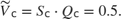 $$\tilde{V}_\texttt{c} = S_\texttt{c} \cdot Q_\texttt{c} = 0.5 .$$