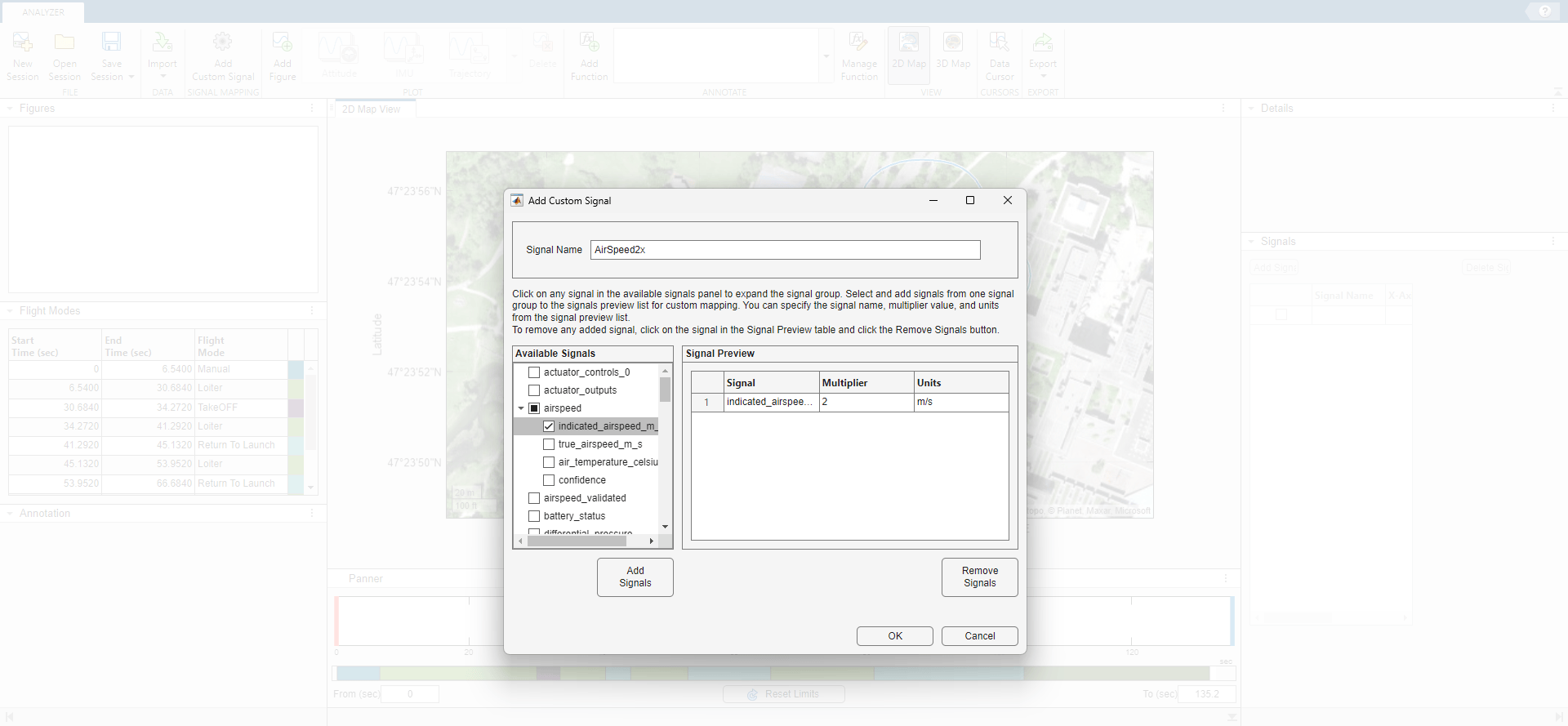 Add custom signal window with indicated_aispeed_m_s signal selected