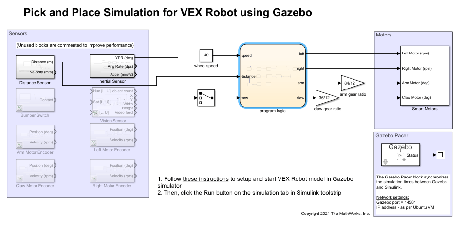 Pick-and-Place Simulation for VEX Robot Using Gazebo Simulator