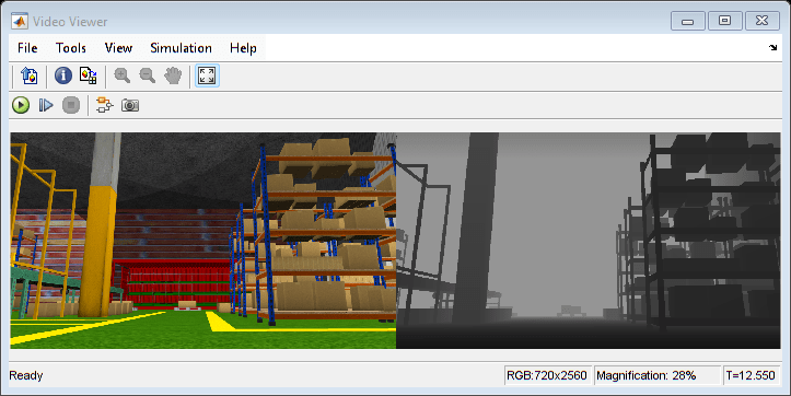 Figure Video Viewer contains an axes object and other objects of type uiflowcontainer, uimenu, uitoolbar. The hidden axes object contains an object of type image.