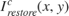 $ I^c_{restore}(x,y) $