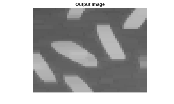 Figure contains an axes object. The hidden axes object with title Output Image contains an object of type image.