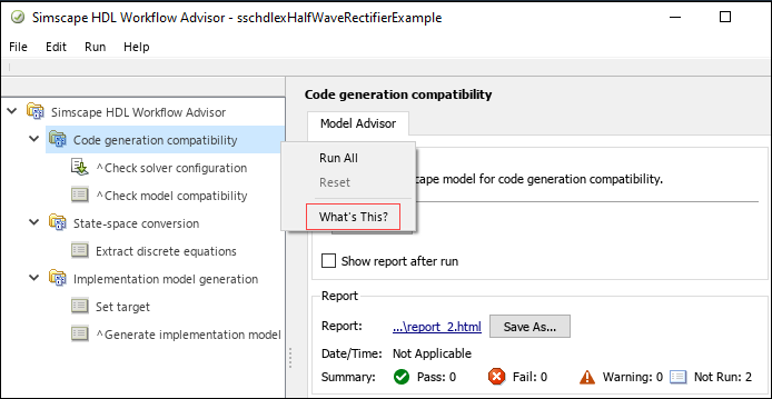 Simscape HDL Workflow Advisor tasks