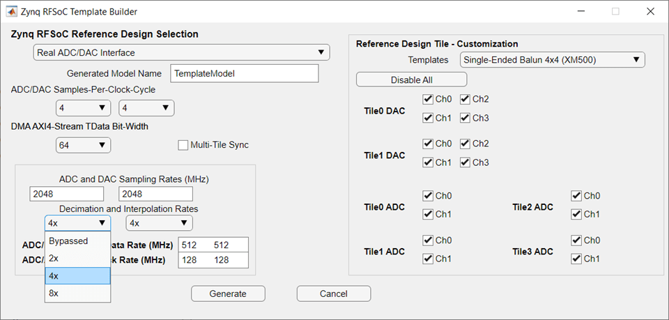 Reference design parameters customization