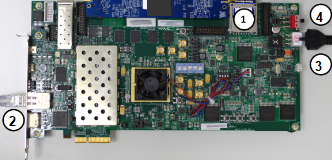 ZC706 hardware board connections for the Ethernet interface