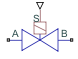 Solenoid valve block icon