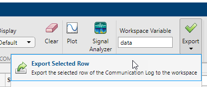 UDP Explorer app showing Export Selected Row option.