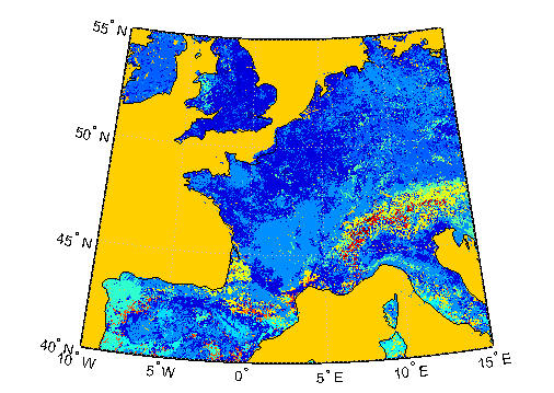 Classification map of Europe