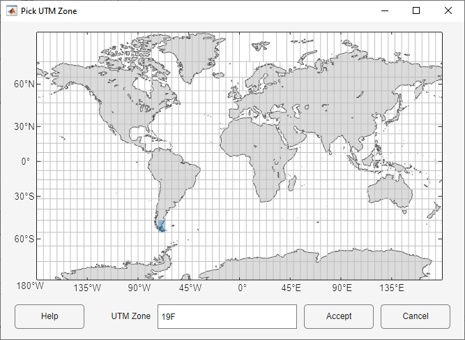 Pick UTM Zone dialog box