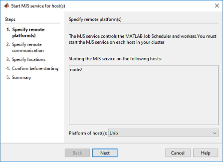 Steps for starting mjs service on a host