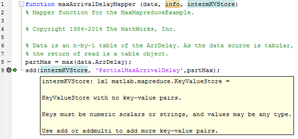 Screenshot of hover text showing KeyValueStore with no key-value pairs.