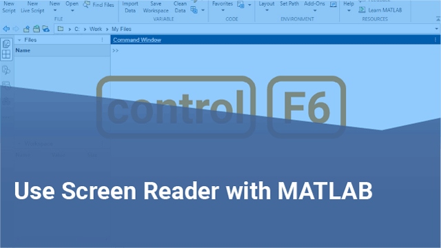 Video walkthrough of how to use MATLAB with a screen reader