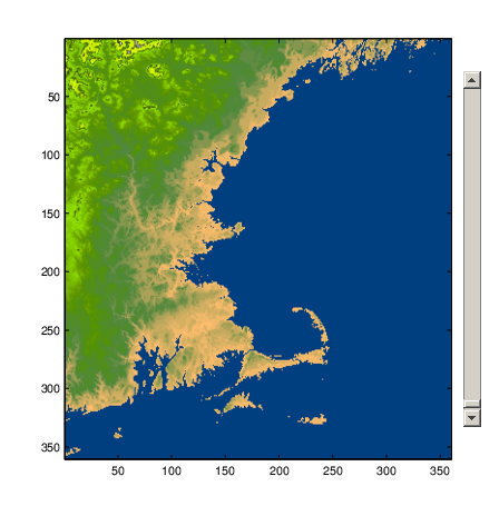 Image of coastline with slider