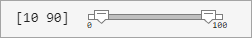 Sample of a range slider