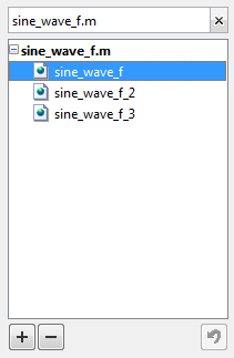 Configurations list pane with the name of the file being published at the top of the list and three named publish configurations underneath it