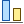 Two rectangles with bottom edges aligned in a row