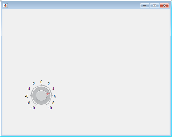 Continuous knob with values from -10 to 10. The knob is pointing to the value 5.