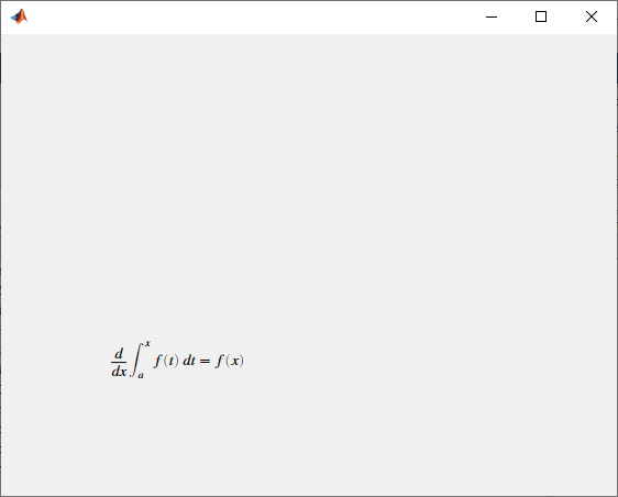 Label with a LaTeX-formatted equation. The equation contains a formatted fraction and integral sign.