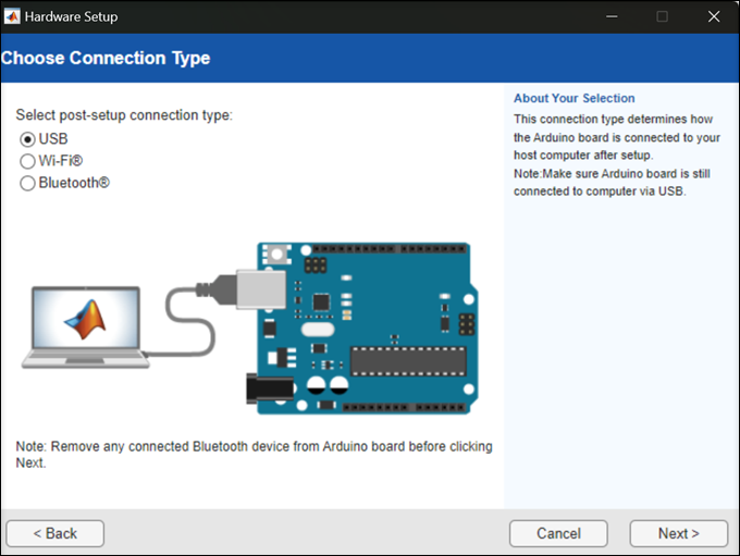 Arduino hardware board setup - USB