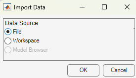 File option selected in the Import Data dialog box
